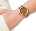 Michael Kors Parker Chronograph Brown Dial Brown Steel Strap Watch For Women - MK5578