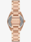 Michael Kors Janelle Quartz Maroon Dial Rose Gold Steel Strap Watch For Women - MK7382