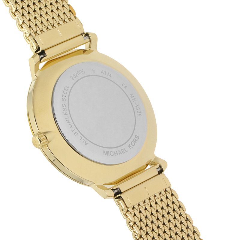 Michael Kors Pyper Quartz Gold Dial Gold Mesh Strap Watch For Women - MK4339