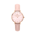 Daniel Wellington Petite Rouge Pink Dial Pink Leather Strap Watch For Women - DW00100511