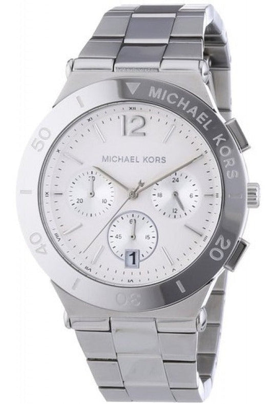 Michael Kors Wyatt White Dial Silver Steel Strap Watch For Women - MK5932