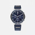 Tommy Hilfiger Eve Chronograph Quartz Blue Dial Blue Rubber Strap Watch For Women - 1782281