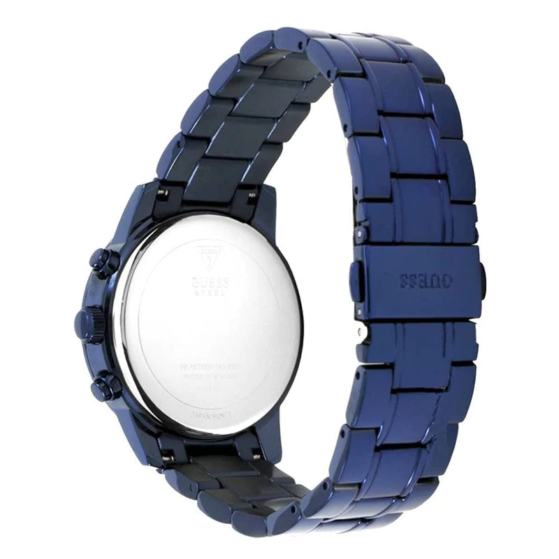 Guess Chronograph Multifunction Blue Dial Blue Steel Strap Watch For Women - W0330L6