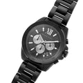 Michael Kors Brecken Chronograph Black Dial Black Steel Strap Watch For Men - MK8858