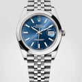 Rolex Datejust 41 Oyster Blue Dial Silver Oystersteel Jubilee Bracelet Watch for Men - M126300-0002