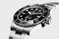 Rolex Submariner Black Dial Silver Steel Strap Watch for Men - M124060-0001