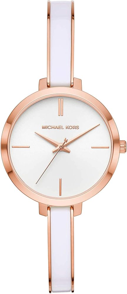 Michael Kors Jaryn Analog White Dial Two Tone Steel Strap Watch For Women - MK4342