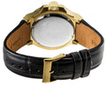 Guess Rigor Analog Black Dial Black Leather Strap Watch For Men - W0040G4