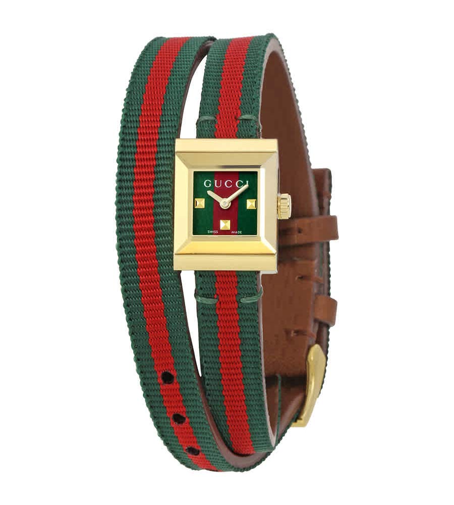 Gucci G-Frame Multicolored Red and Green Dial Watch For Women - YA128527