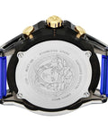 Versace Icon Active Chronograph Black Dial Blue Rubber Strap Watch For Men  VEZ700521