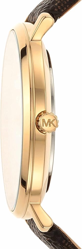 Michael Kors Pyper Quartz Silver Dial Brown Leather Strap Watch For Women - MK2857