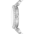 Michael Kors Parker Three Hand White Dial Silver Steel Strap Watch For Women - MK4694