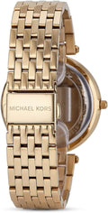 Michael Kors Darci Analog Mother of Pearl Green Dial Gold Steel Strap Watch For Women - MK3498