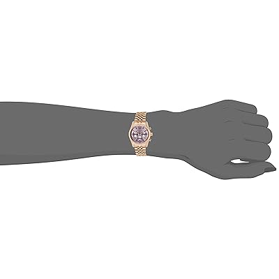 Michael Kors Lexington Purple Dial Rose Gold Steel Strap Watch For Women - MK6207