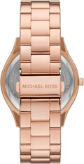 Michael Kors Slim Runway Analog Rose Gold Dial Rose Gold Steel Strap Watch For Women - MK4733