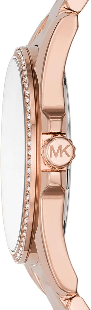 Michael Kors Whitney Quartz White Dial Rose Gold Steel Strap Watch For Women - MK6694