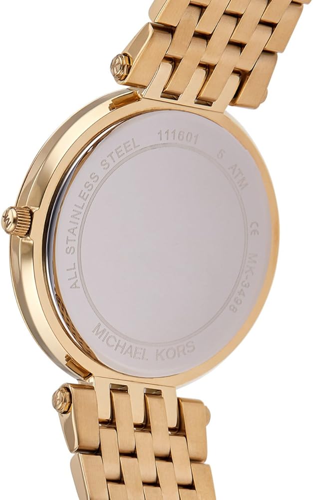 Michael Kors Darci Analog Mother of Pearl Green Dial Gold Steel Strap Watch For Women - MK3498