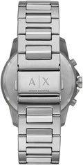 Armani Exchange Outerbanks Chronograph Silver Dial Silver Steel Strap Watch For Men - AX7141