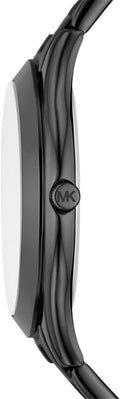 Michael Kors Slim Runway Analog Black Dial Black Steel Strap Watch For Women - MK4734