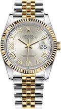 Rolex Datejust 36 Silver Dial Two Tone Oyster Steel & Yellow Gold Strap Watch for Women - M126233-0031