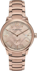 Burberry The Classic Rose Gold Dial Rose Gold Steel Strap Watch for Men - BU10013