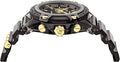 Versace Icon Active Chronograph Black Dial Black Steel Strap Watch for Men - VEZ700421