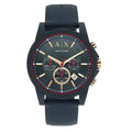 Armani Exchange Outerbanks Chronograph Blue Dial Blue Silicone Strap Watch For Men - AX1335