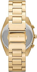 Michael Kors Janelle Chronograph Gold Dial Gold Steel Strap Watch For Men - MK8995