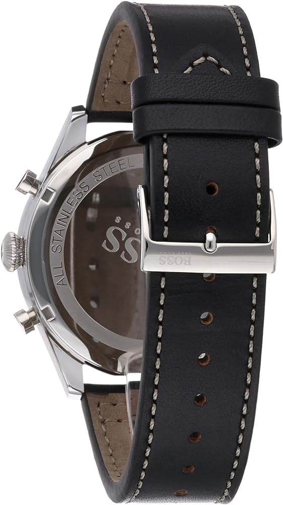 Hugo Boss Pioneer Chronograph Black Dial Black Leather Strap Watch For Men - 1513708