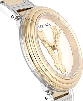 Versace Virtus Quartz White Dial Two Tone Steel Strap Watch For Women - VET300721