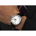 Tissot T Classic Carson White Dial Black Leather Strap Watch for Men - T085.410.16.013.00