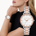 Michael Kors Pyper Quartz White Dial Two Tone Steel Strap Watch For Women - MK4667