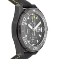 Tag Heuer Aquaracer Chronograph PVD Black Dial Black Nylon Strap Watch for Men - CAY218A.FC6361
