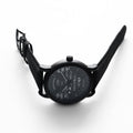 Emporio Armani Meccanico Quartz Black Dial Black Leather Strap Watch For Men - AR60032