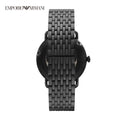 Emporio Armani Automatic Multifunction Black Dial Black Mesh Bracelet Watch For Men - AR60025