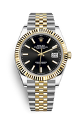 Rolex Datejust 41 Oyster Black Dial Two Tone Jubilee Bracelet Watch for Men - M126333-0014