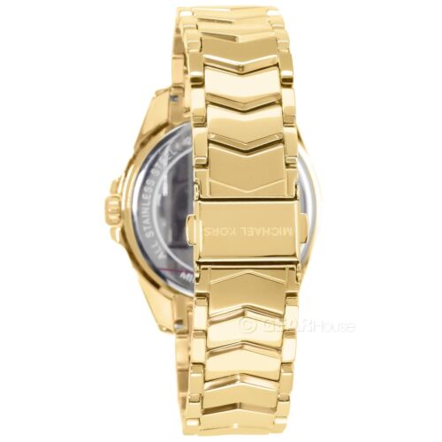 Michael Kors Whitney Three-Hand White Dial Gold Steel Strap Watch For Women - MK6693