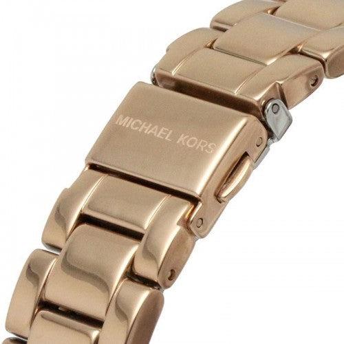 Michael Kors Everest Chronograph Crystals Rose Gold Dial Rose Gold Steel Strap Watch For Women - MK7235