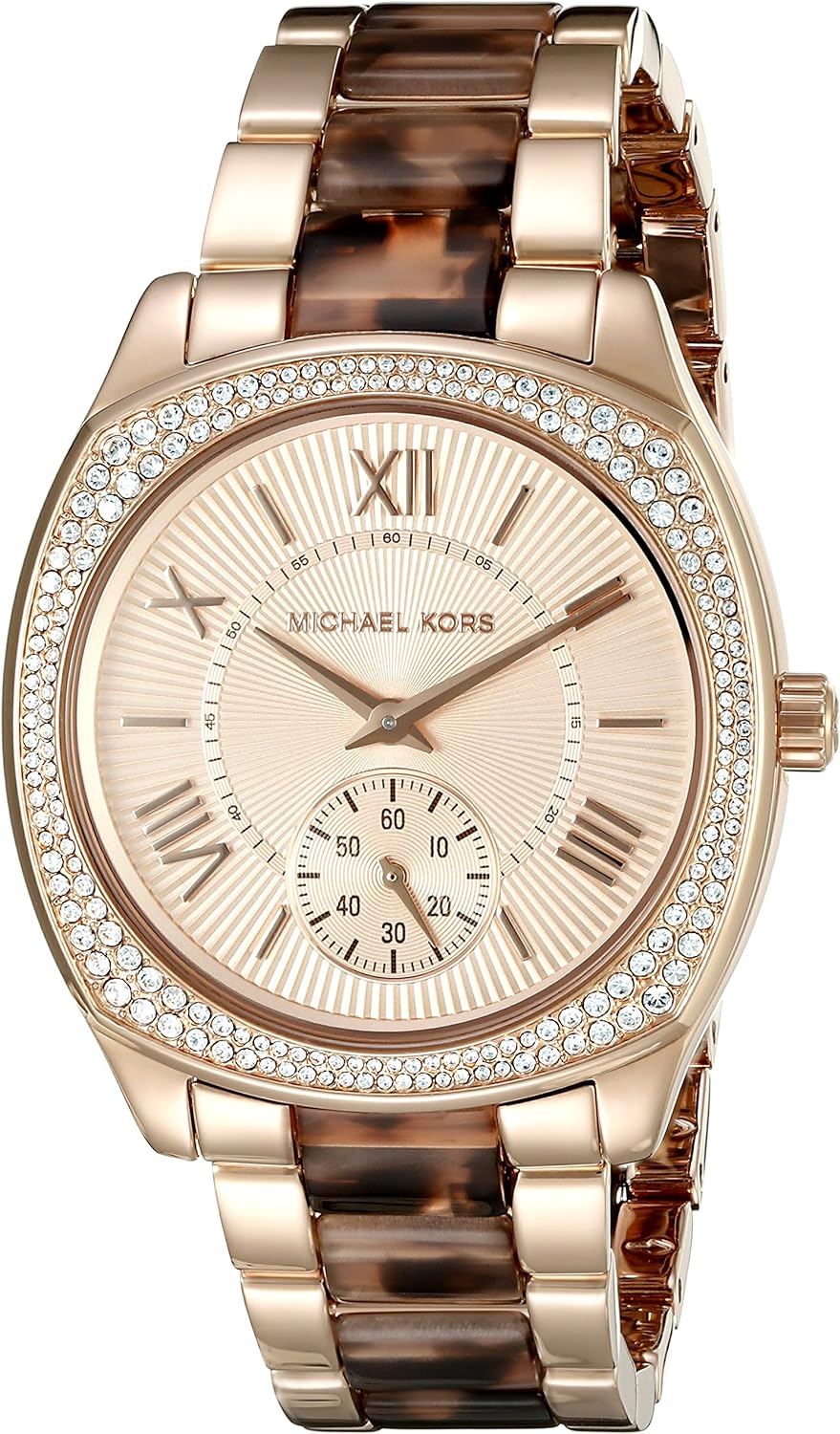 Michael Kors Bryn Rose Gold Dial Two Tone Steel Strap Watch For Women - MK6276