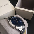 Michael Kors Slim Runway Quartz Blue Dial Silver Steel Strap Watch For Women - MK3379