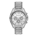 Michael Kors Whitney Chronograph Crystals Silver Dial Silver Steel Strap Watch For Women - MK6728