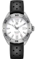 Tag Heuer Formula 1 Quartz White Dial Black Rubber Strap Watch for Men - WAZ2114.FT8023