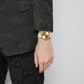 Gucci G Timeless Quartz Gold Dial Beige Leather Strap Watch For Women - YA1264180