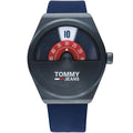 Tommy Hilfiger Monogram Pop Quartz Blue Dial Blue Silicone Strap Watch For Men - 1791775