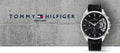 Tommy Hilfiger Baker Chronograph Black Dial Black Leather Strap Watch For Men - 1710449