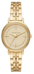 Michael Kors Cinthia Quartz Gold Dial Gold Steel Strap Watch For Women - MK3681