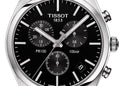 Tissot T Classic PR 100 Chronograph Black Dial Silver Steel Strap Watch for Men - T101.417.11.051.00