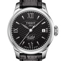 Tissot Le Locle Automatic Black Dial Black Leather Strap Watch for Women - T41.1.123.57