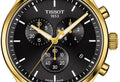 Tissot Chrono XL Classic Black Dial Gold Steel Strap Watch for Men - T116.617.33.051.00