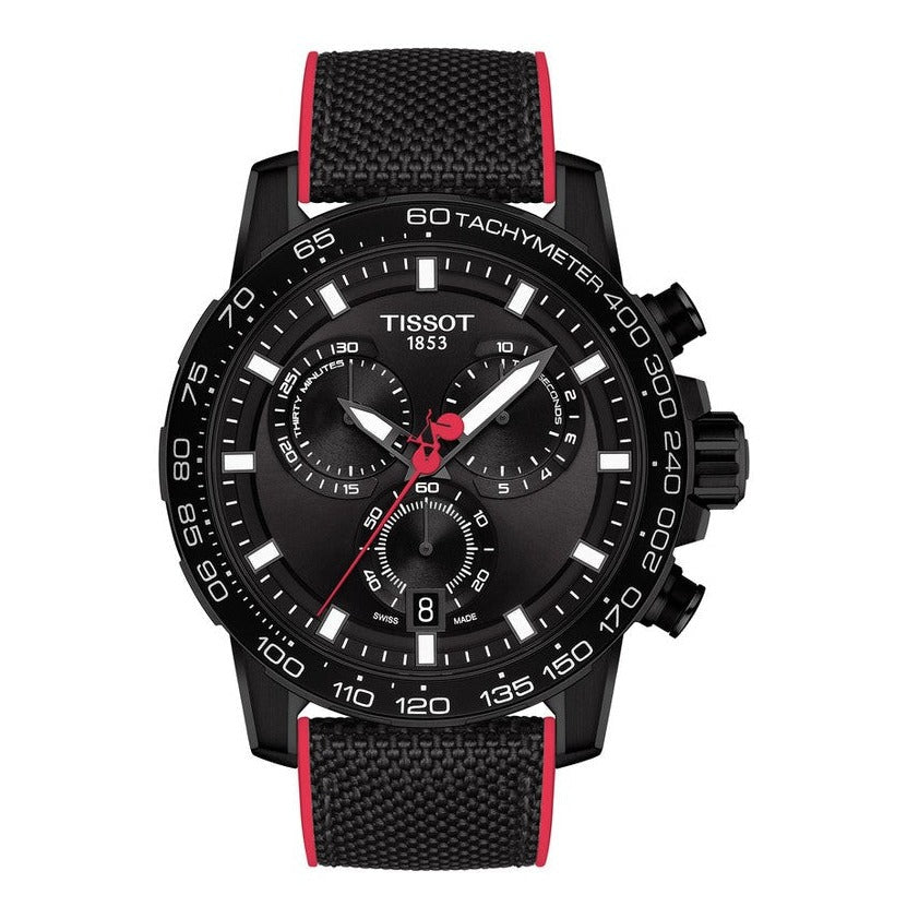 Tissot Supersport Chrono Giro D'Italia Black Dial Black Nylon Strap Watch for Men - T125.617.37.051.00